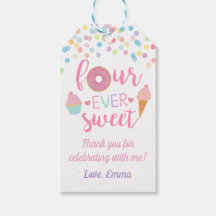 Étiquette de cadeau pour fête d'anniversaire Foure