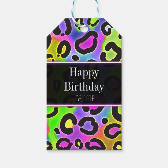 Étiquette de cadeau pour fête d'anniversaire Guépa (Devant)