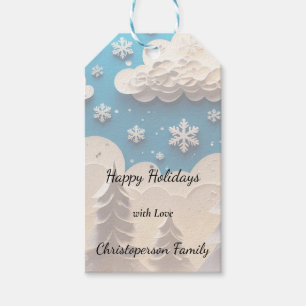 Étiquette de cadeau pour un hiver merveilleux