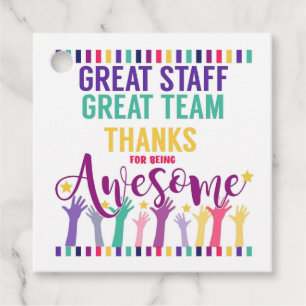 Étiquette de Cadeau pour un Super Équipe Merci d'ê