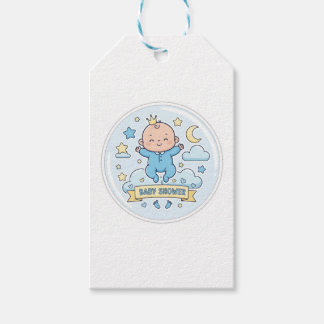 Étiquette de cadeau pour une baby shower pour garç