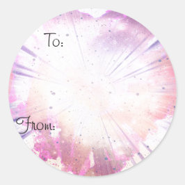 Étiquette de cadeau Rose Blush