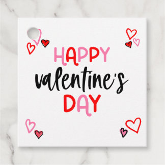 Étiquette de cadeaux Coeurs Valentines Day Favoris