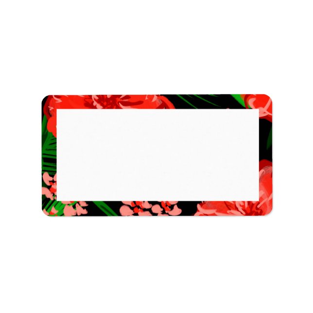 Étiquette de cadre de bordure floral brillant de v (Devant)