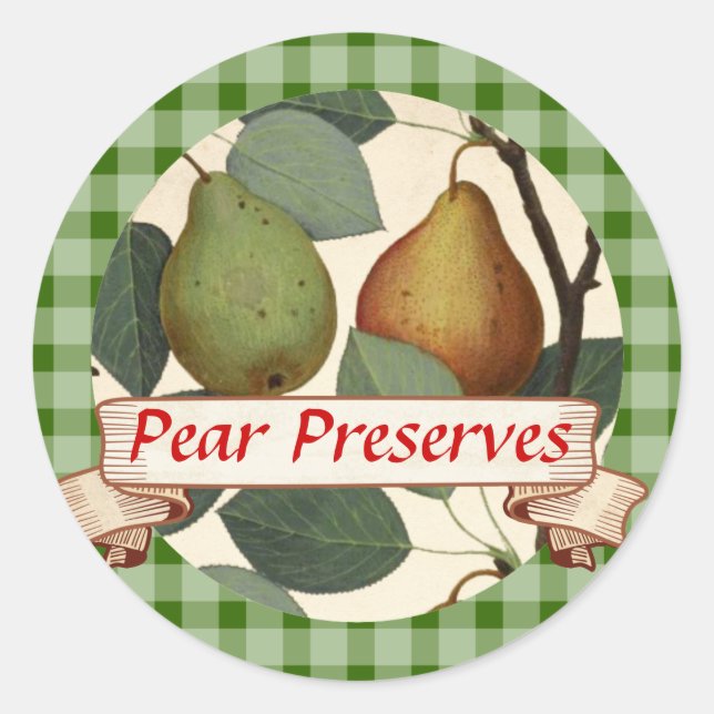 Étiquette de caissons de fruits de poire personnal (Devant)