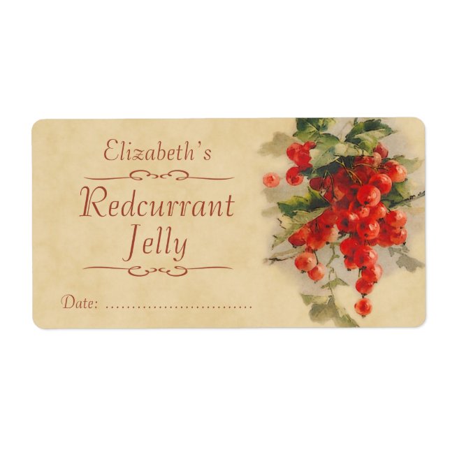 Étiquette de canne à cassis (Devant)