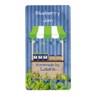 Étiquette de canne à confiture de bleueberry
