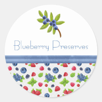 Étiquette de canne à confiture de bleueberry