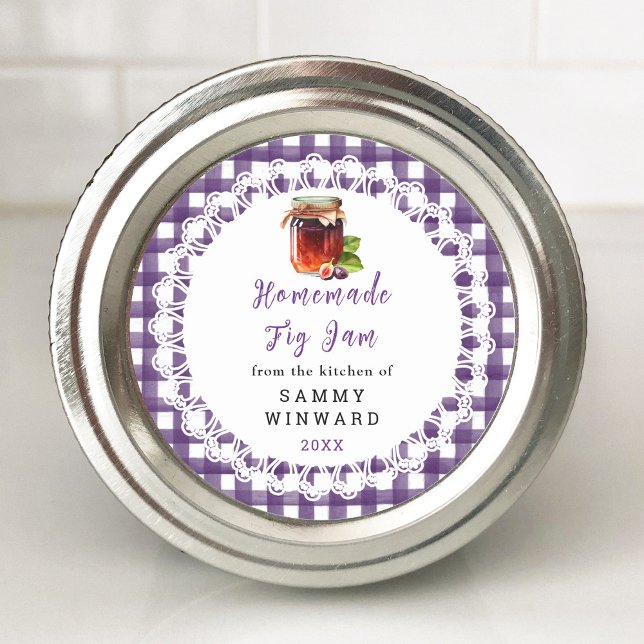 Étiquette de canne à confiture de figues maison (Créateur téléchargé)