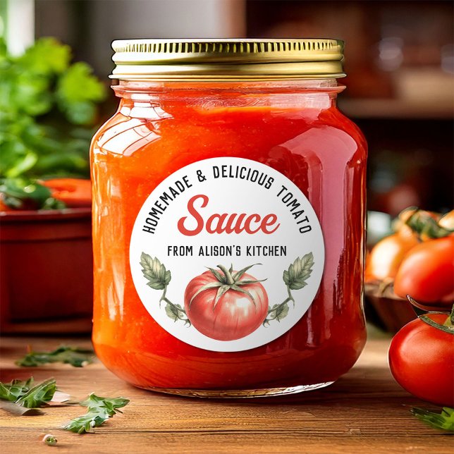 Étiquette de canne à la sauce tomate maison sur me (Créateur téléchargé)