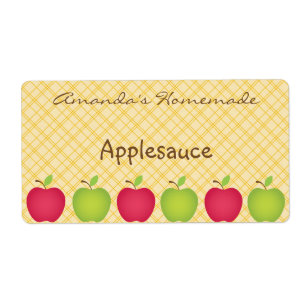 Étiquette de canne à thème Apple personnalisé