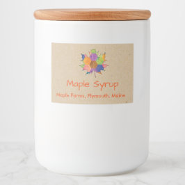 Étiquette de canne au sirop d'érable