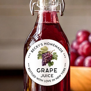 Étiquette de canning pour jus de raisins rouges fa