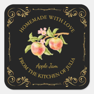 Étiquette de Carré de confiture de pomme maison vi