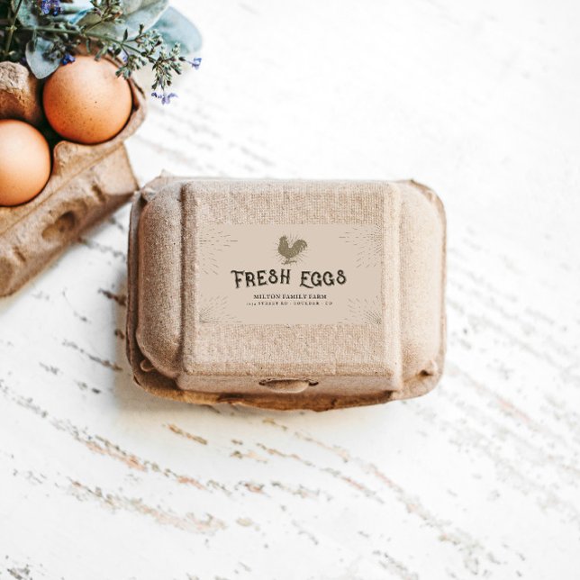 Étiquette de carton de script décoratif rustique (Créateur téléchargé)