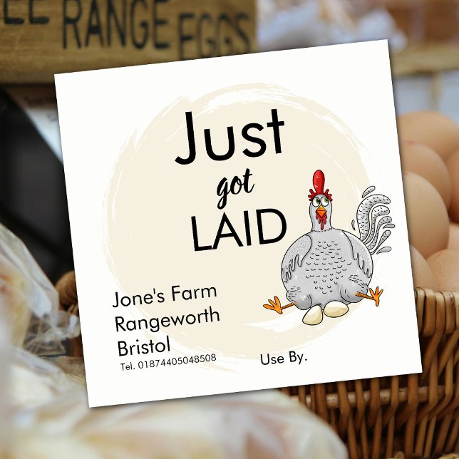 Étiquette de carton d'oeuf libre personnalisé | Fe (Créateur téléchargé)