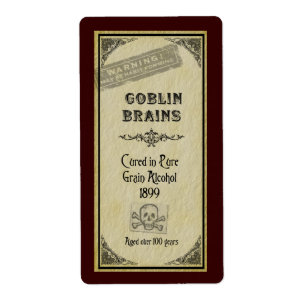 Étiquette de cerveaux de lutin