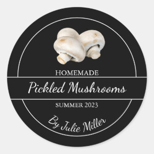 Étiquette de champignons marinés faits maison simp