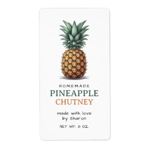 Étiquette de Chutney d'Ananas