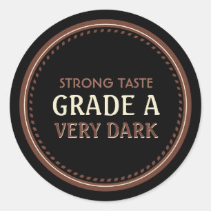 Étiquette de classement du sirop d'érable Or noir