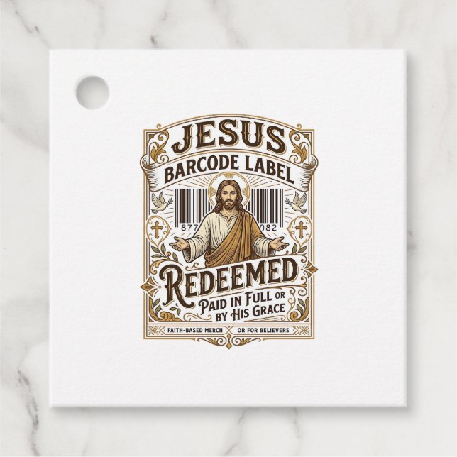 étiquette de code-barres Jésus Rachetée Jésus code (Devant)