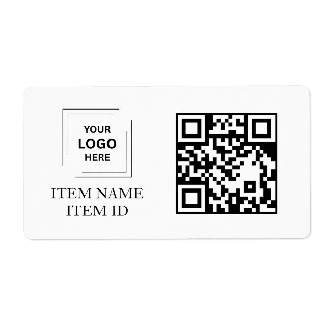 Étiquette de code QR d'inventaire pour l'identific (Devant)
