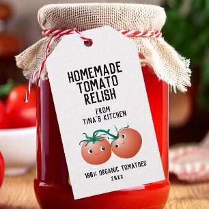 Étiquette de Condiment de Tomate Maison avec nom p