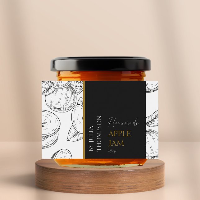 Étiquette de confiture Apple maison moderne (Créateur téléchargé)
