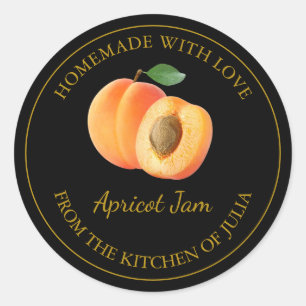 Étiquette de confiture d'abricot fait maison Noi