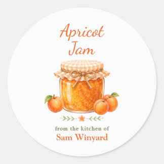 Étiquette de Confiture d'Abricot Maison Cuisine