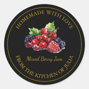 Étiquette de confiture de Berry Mixte Gold fait ma