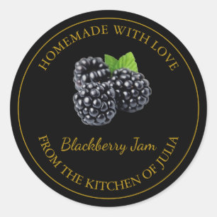 Étiquette de confiture de Blackberry fait maison  