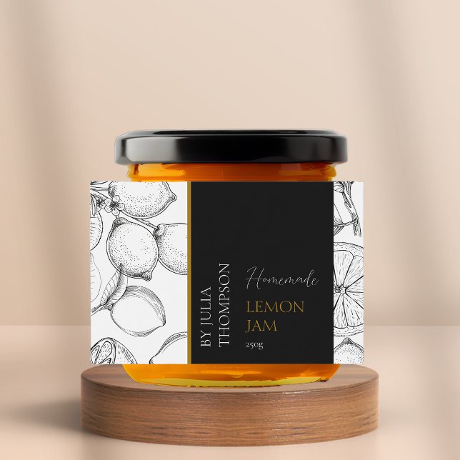Étiquette de confiture de citron maison moderne (Créateur téléchargé)