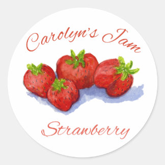 étiquette de confiture de fraise