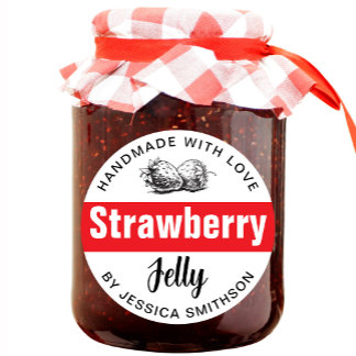 Étiquette de confiture de fraise maison STRAW03rd