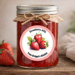 Étiquette de Confiture de Fraise Maison STRAW05rd