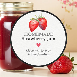 Étiquette de Confiture de Fraises Maison Autocol