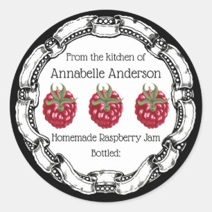Étiquette de confiture de framboise Personnaliser