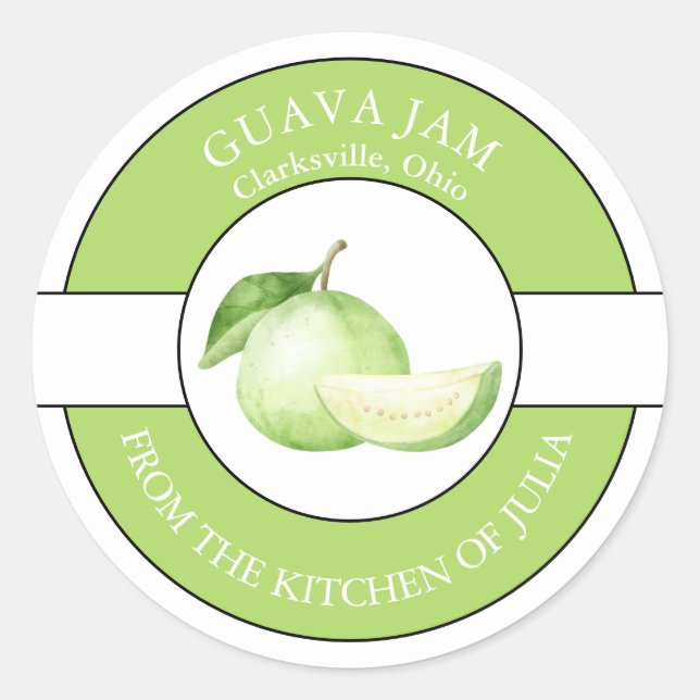 Étiquette de confiture de goava (Devant)