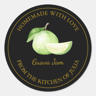 Étiquette de confiture de goyave maison en or   No