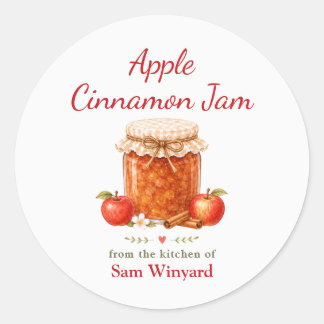 Étiquette de confiture de pomme à la cannelle fait