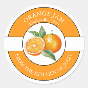 Étiquette de confiture d'orange
