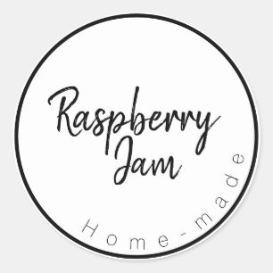 Étiquette de confiture framboise
