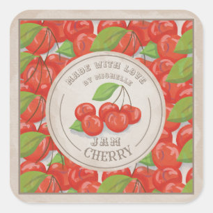 Étiquette de confiture rustique à l'aquarelle de c