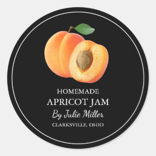 Étiquette de confiture simple Apricot fait maison
