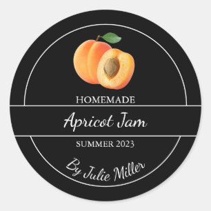 Étiquette de confiture simple Apricot fait maison