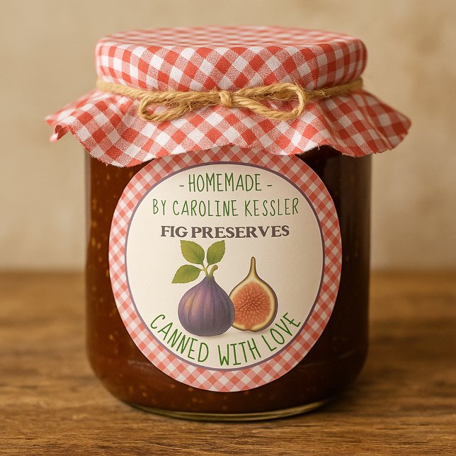 Étiquette de conservation de figues maison (Créateur téléchargé)