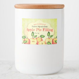 Étiquette de conserverie à tarte pomme