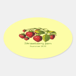 Étiquette de conserves de fraises fraîches