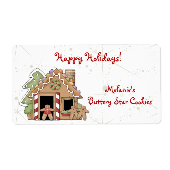 Étiquette de cookies de pain d'épices (Devant)